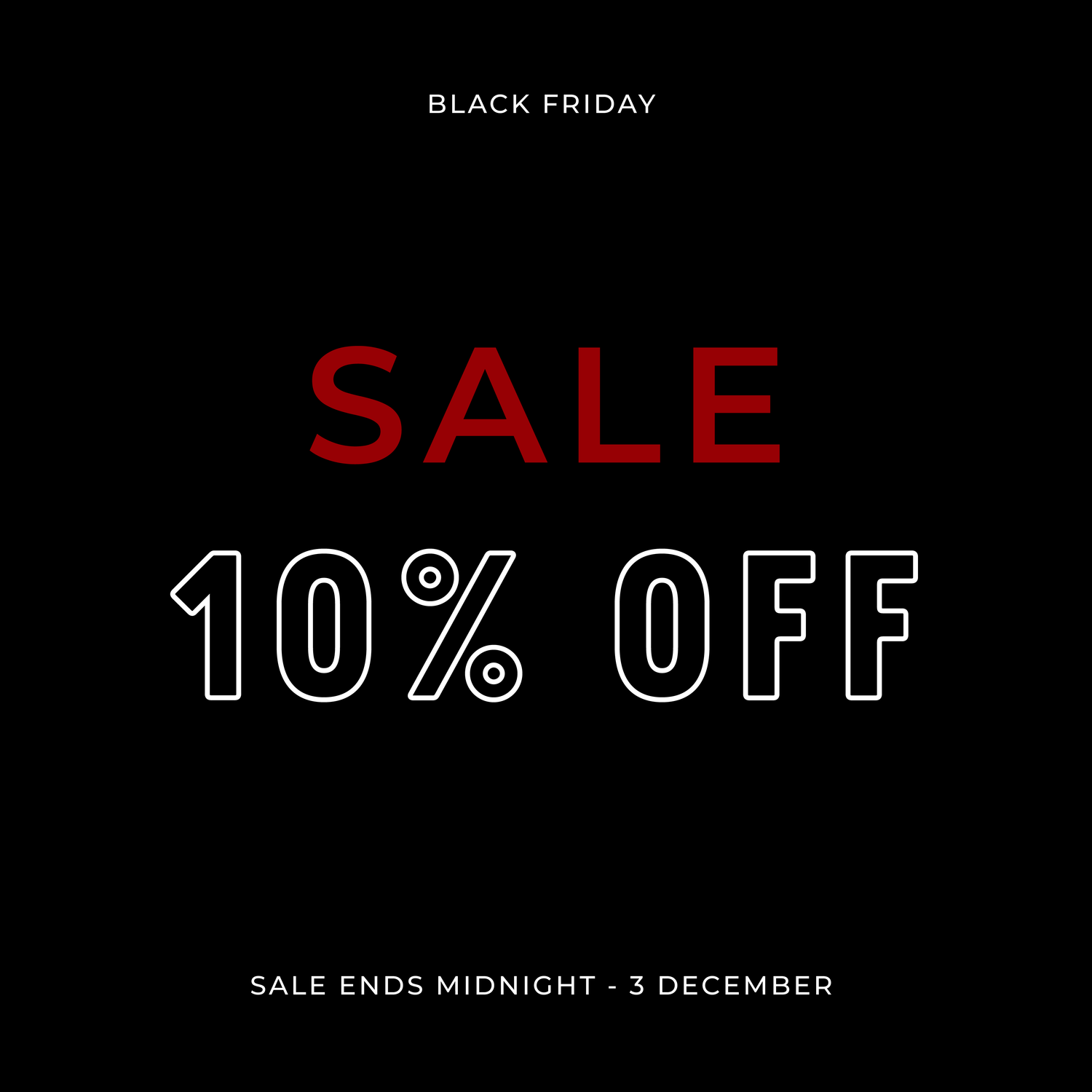 10% Off Black Friday